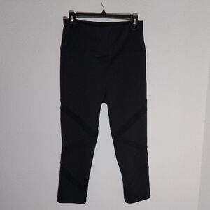 Black Leggings with Sheer Sections Size L